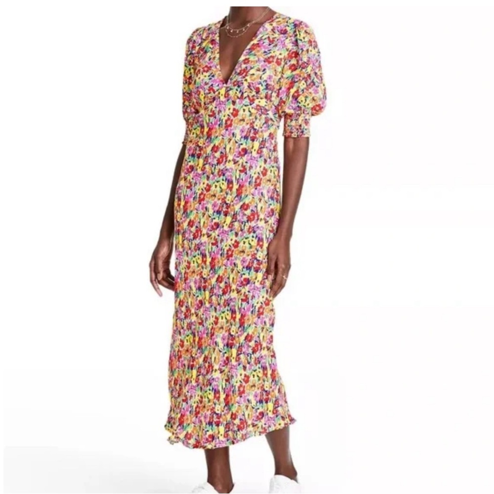 RIXO floral multi color dress 4